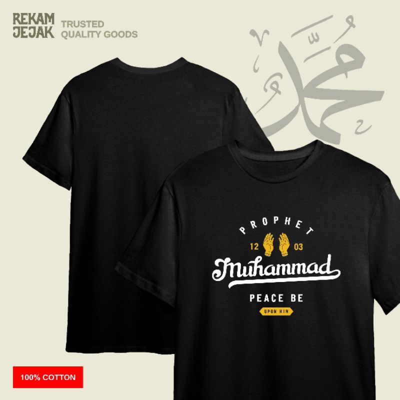KAOS NABI MUHAMMAD | REKAMJEJAKMERCH | KAOS HITAM