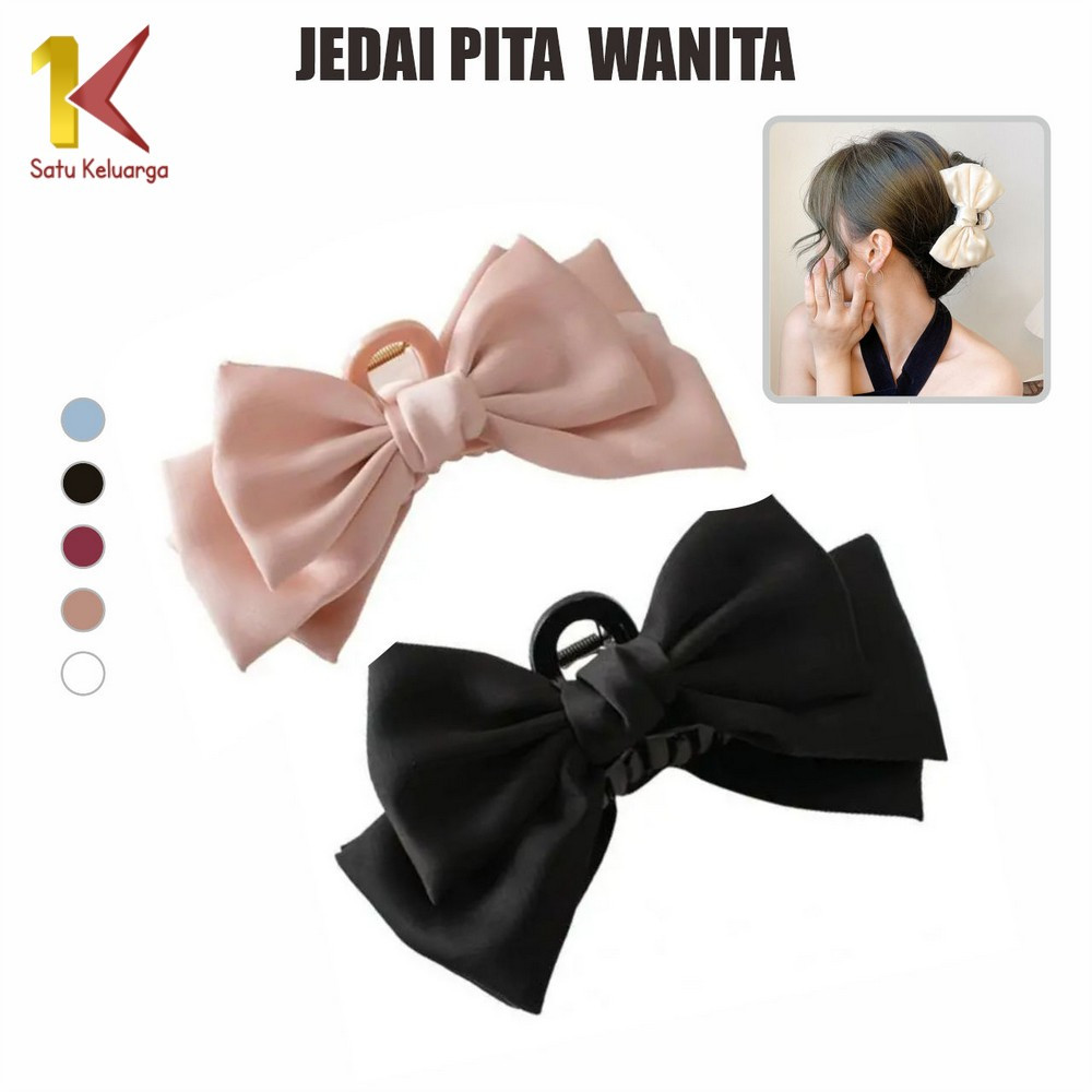 Satu Keluarga Jedai Pita Wanita Korea Big Hair Claw Fashion C1011 Jepit Rambut Korea Cepol Model Pit