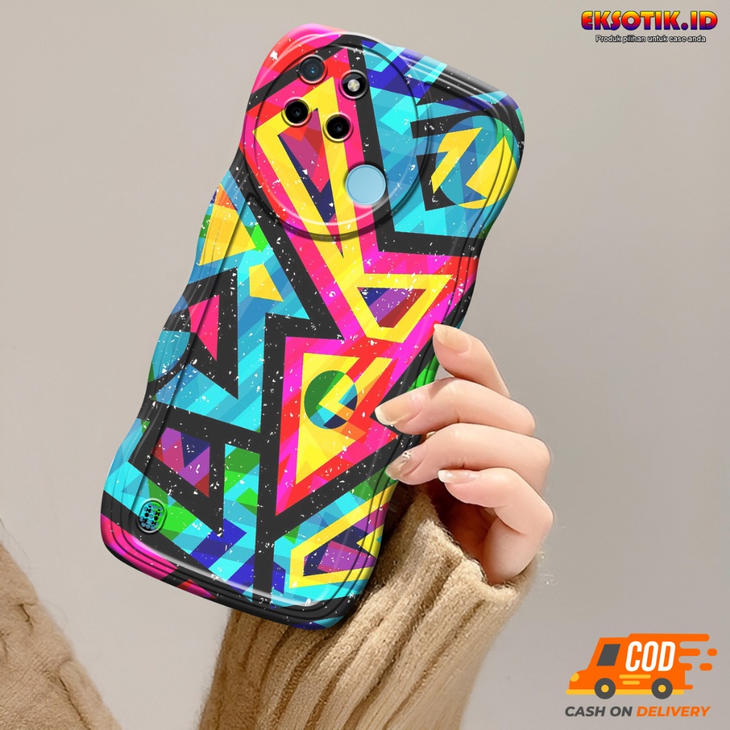 Case Realme C21Y Gelombang - Casing Realme C21Y  - Silikon Realme C21Y  - Softcase Realme C21Y  - Ke