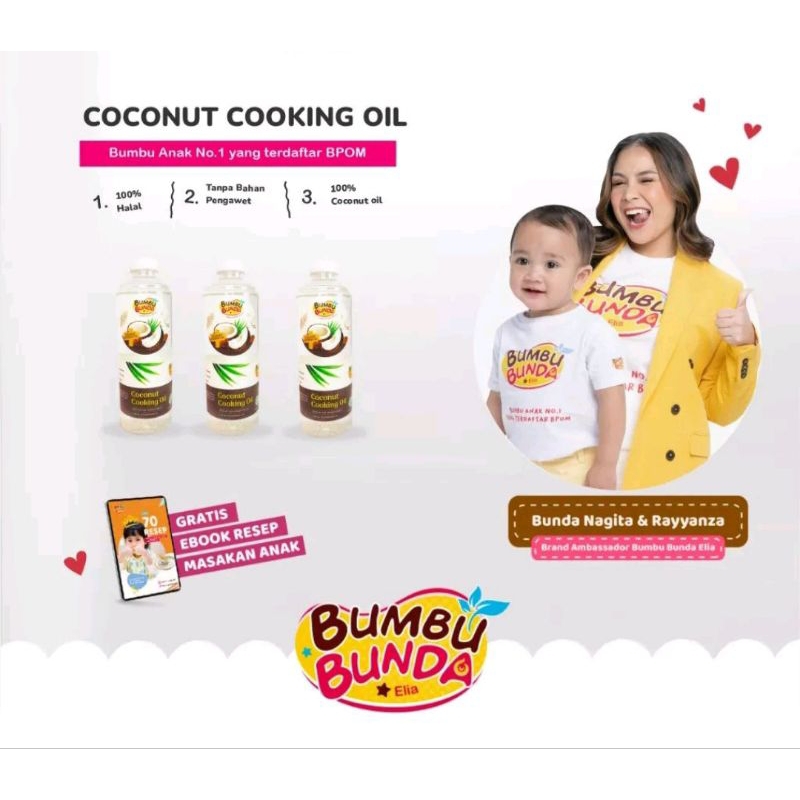 

Bumbu Bunda Elia Coconut Cooking Oil MPASI 500ml/Minyak MPASI