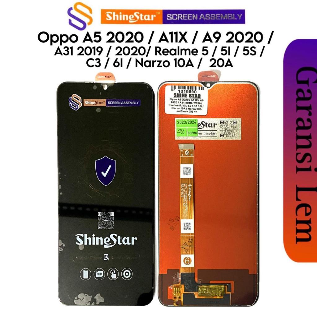 ORIGINAL SHINESTAR - LCD Touchscreen Fullset Oppo A5 2020 / CPH1931/ A9 2020 / A11X / CPH1937 / A31 2020 / CPH2015 / Realme 5