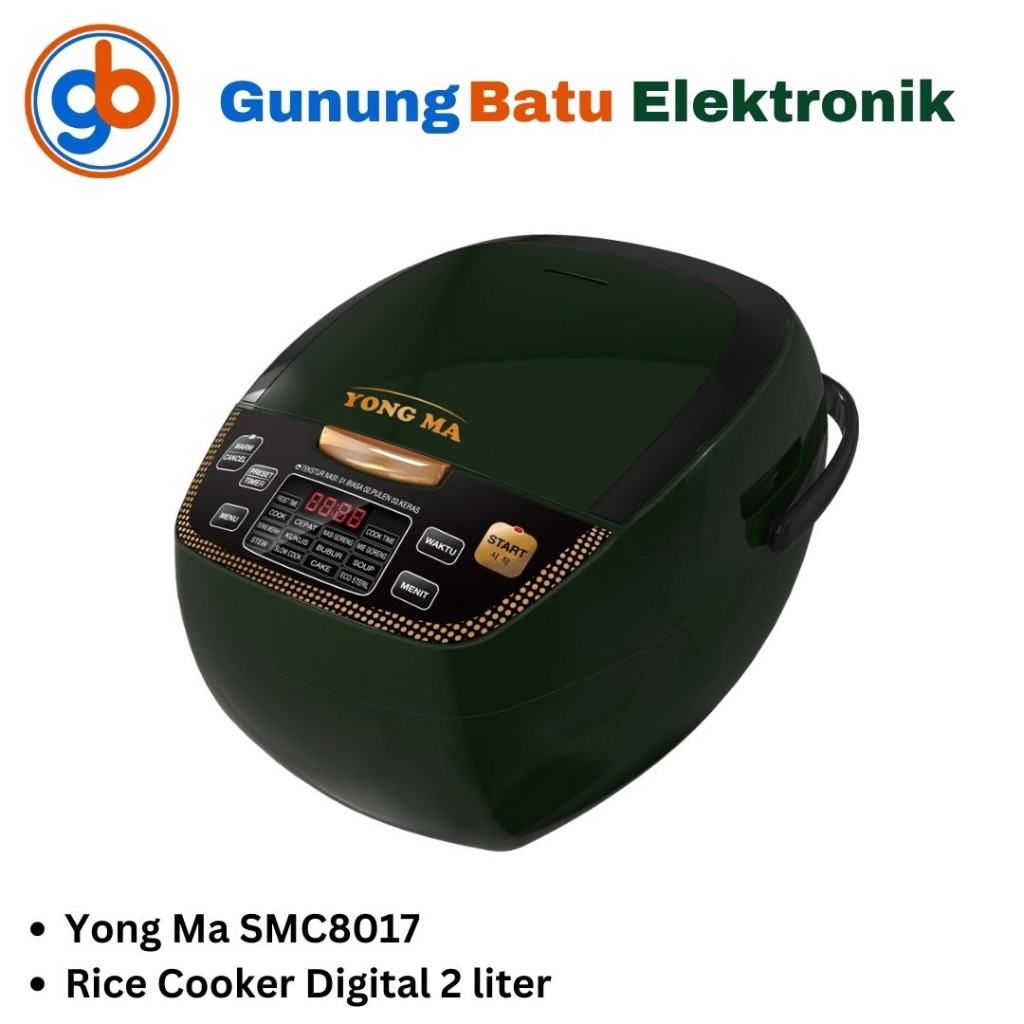 Yong Ma Rice Cooker 2 liter SMC8017 Digital Garansi Resmi Magic com Mejikom Murah SMC 8017