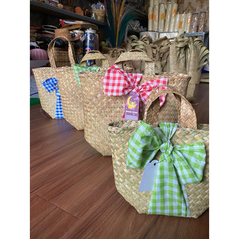 Lotsoolup Tas Purun / Hampers Lebaran + Pita Kain + Card