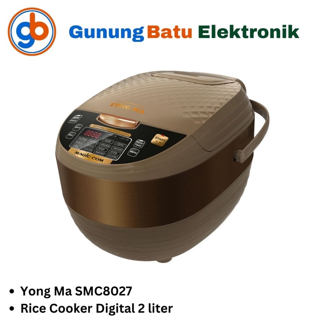 Yong Ma Rice Cooker 2 liter SMC8027 Digital Garansi Resmi Magic com Mejikom Murah SMC 8027