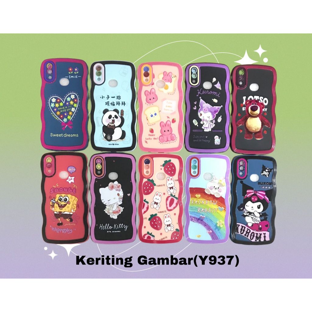 Silicone Case Vivo Keriting Gambar Kartun SoftCase Original
