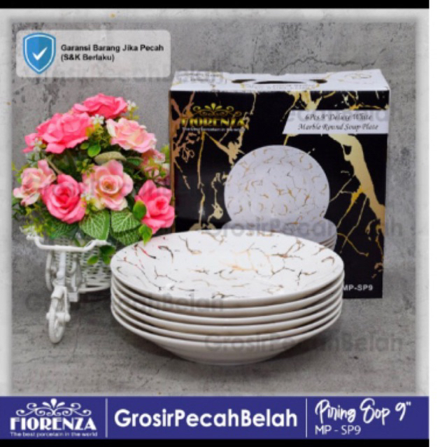 Piring Makan 9 ” fiorenza (1set=6pcs)