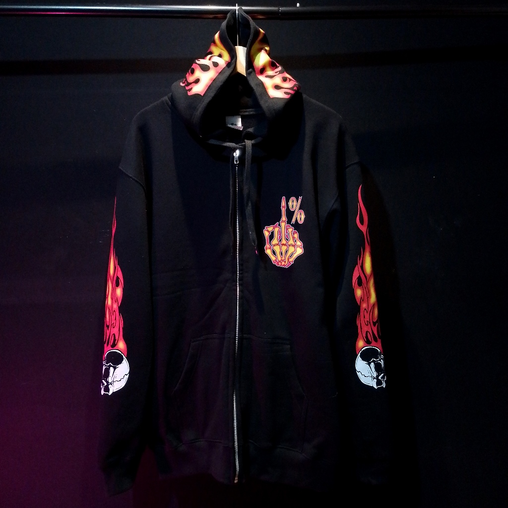 Custom Zipper Hoodie Flame