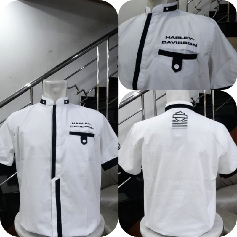 Baju Kemeja Koko pendek Harley Davidson