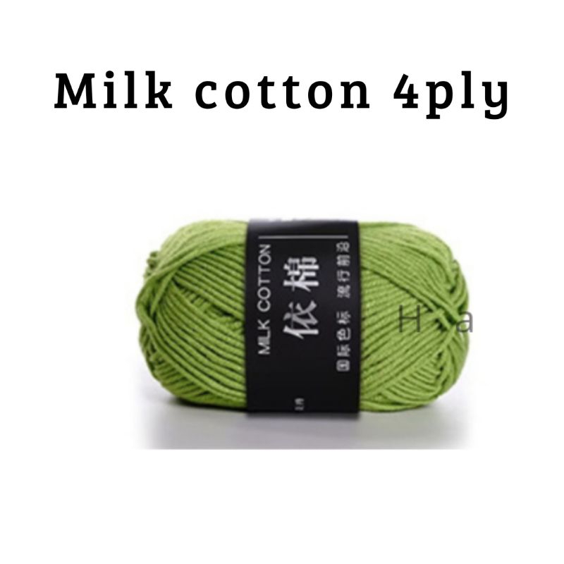 Benang rajut milk cotton 4PLY