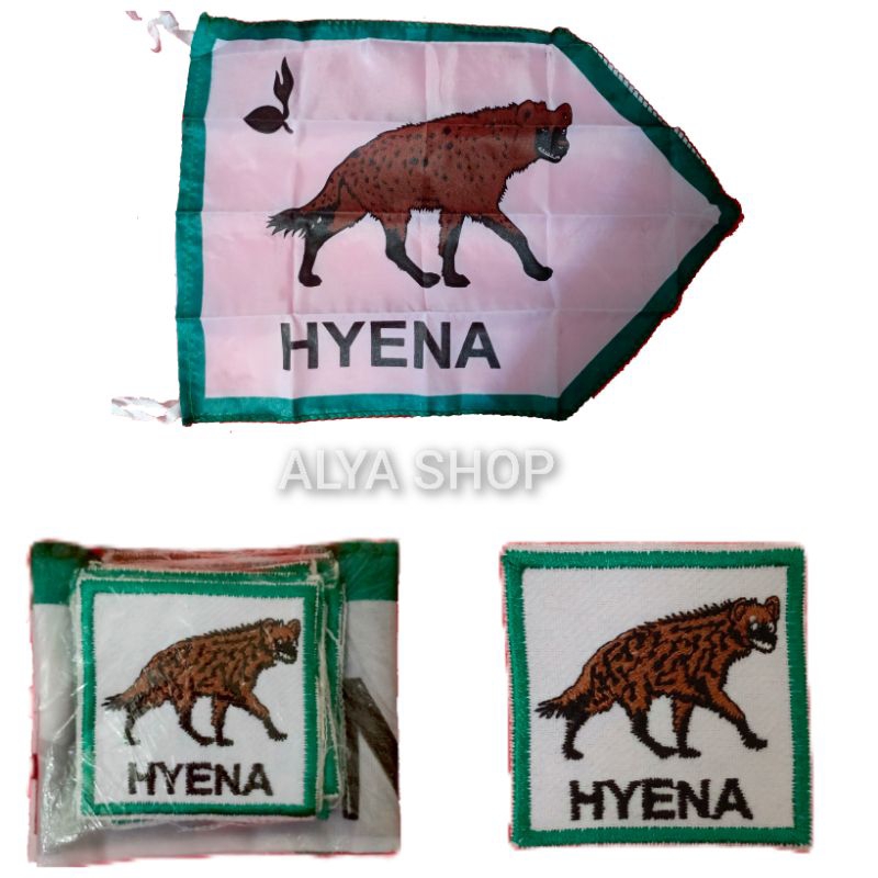 BET REGU HYENA | Bet Tanda Regu Hewan | Tanda Regu Bordir Gambar Hewan | Badge Pramuka