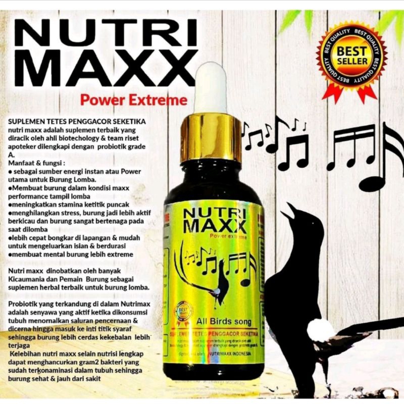 nutrimaxx vitamin penggacor burung nutrimax nutri maxx optimax max