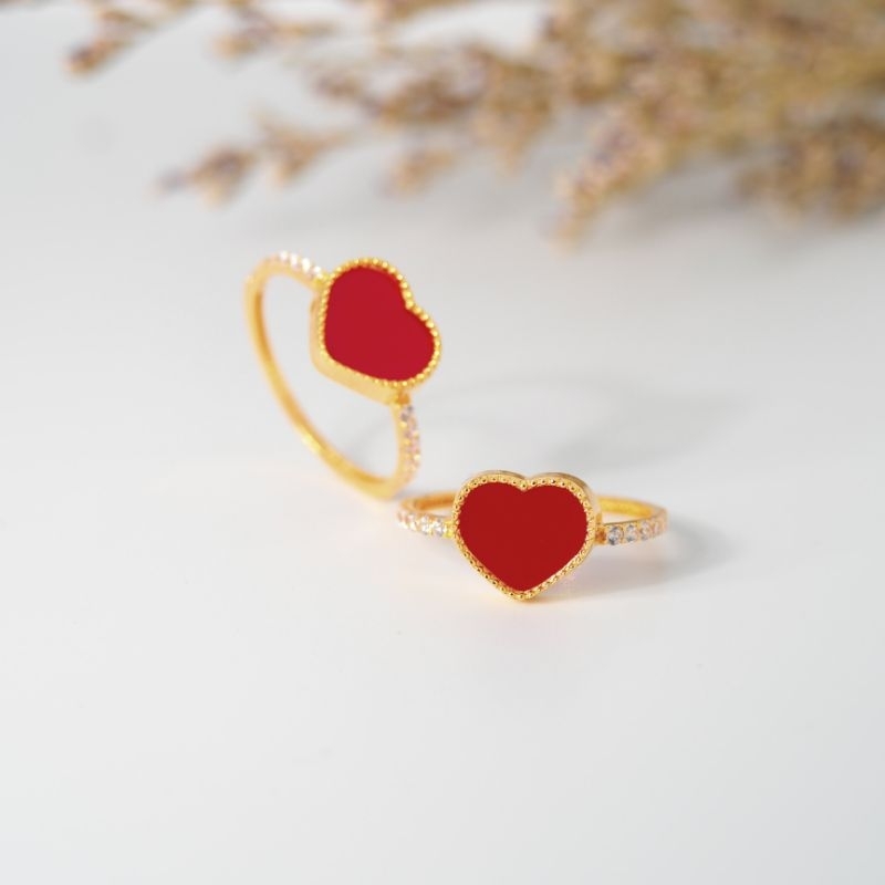 Cincin Emas Waru Keramik Listring - Toko Emas Gadjah