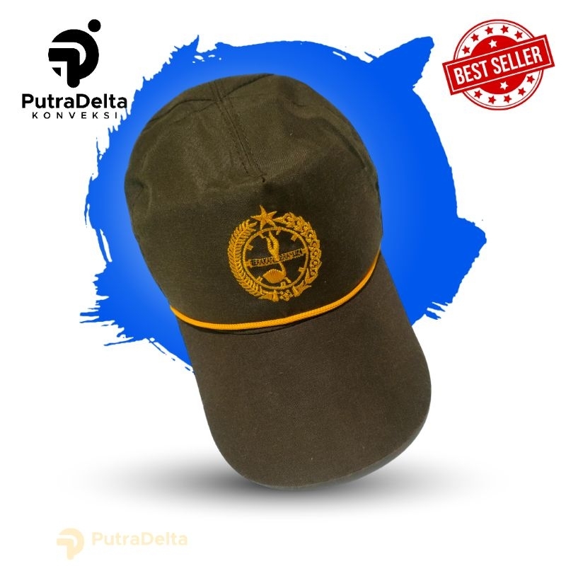 TOPI PRAMUKA PEREKAT SD SMP SMA LAKI LAKI, PENGGALANG. TOPI SCOUT PRAMUKA BORDIR KIRI KANAN KRETEK,