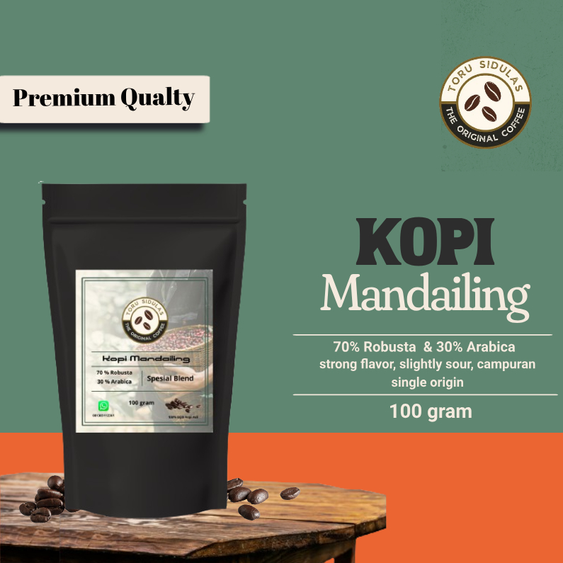 

Kopi Arabika dan Robusta sumatra Mandailing 100g