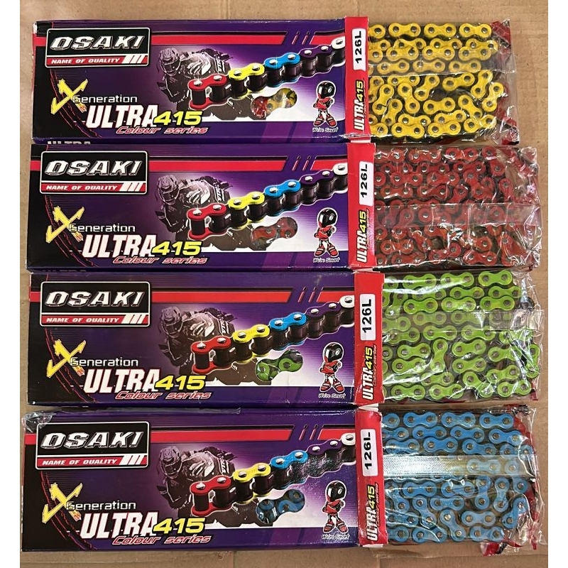 [TERMURAH] Rantai OSAKI Warna 415 - 126L Rantai Sepeda Motor Warna Yellow Red Green Blue ori thailan
