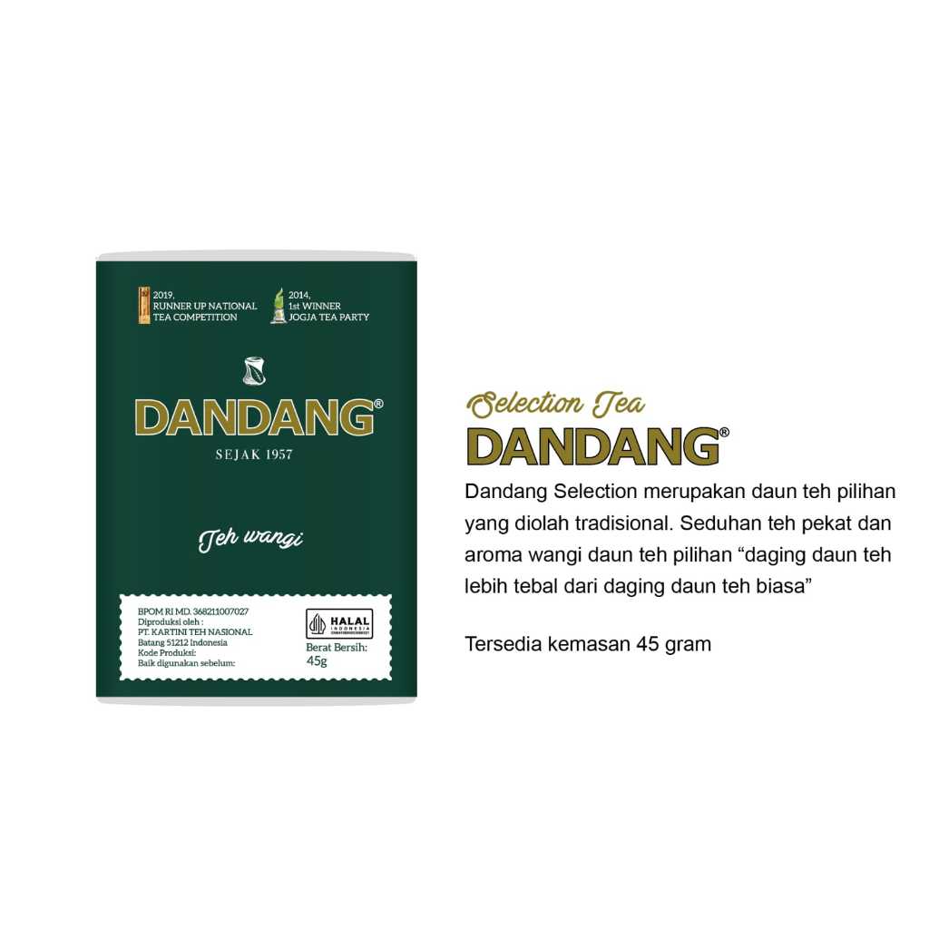 

Teh Dandang Premium Selection 1 slop isi 10 pcs @45gr termurah