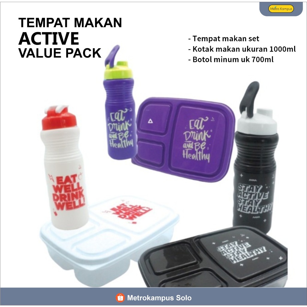 Tempat Makan Active Value Pack Biggy  Lunch Box Active