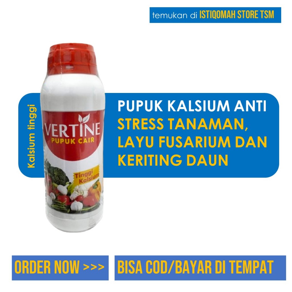 VERTINE PUPUK CAIR Tinggi Kalsium Tanaman Pupuk Anti Stres Keriting Daun Pelebat Buah Pembesar Umbi 