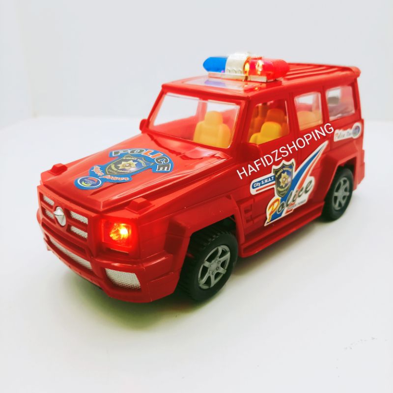 Mainan Mobil Jeep Polisi BO Menyala dan Sirine Hadiah Anak