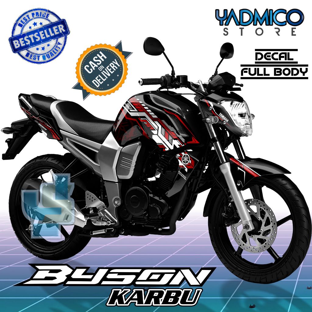 Decal Byson Carbu Full Body - Stiker Motor Byson Karbu Full Body - Striping Hologram Byson Carbu Var