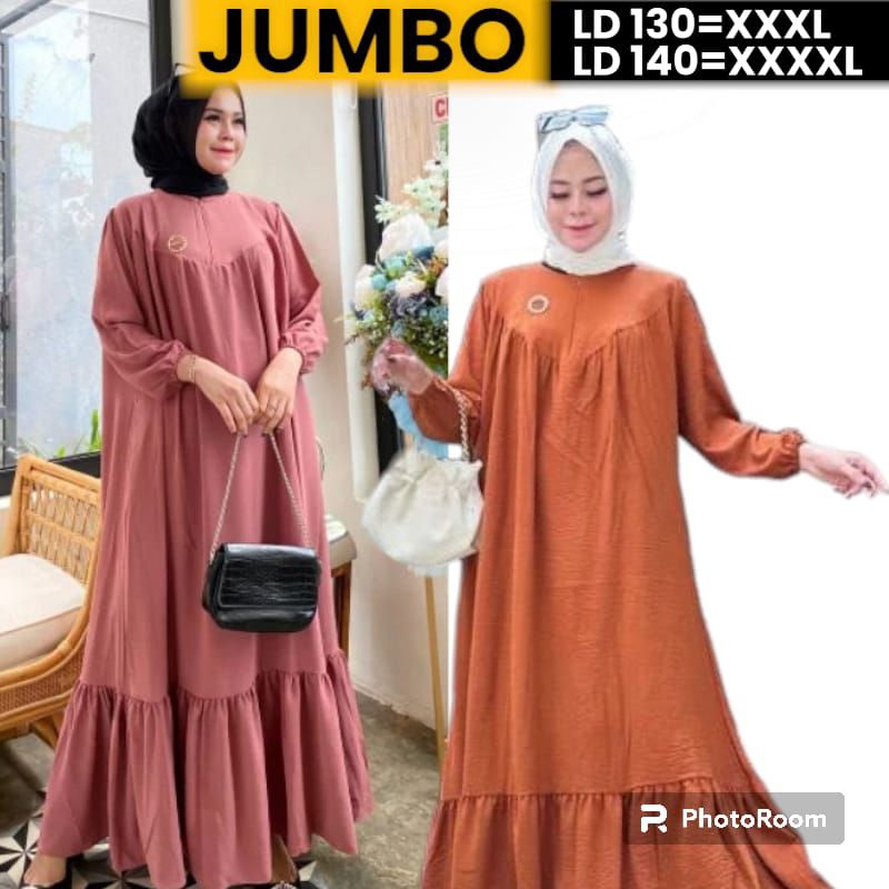 GAMIS JUMBO BUSUI ELEGAN LD 130 XXXL LD 140 XXXXL