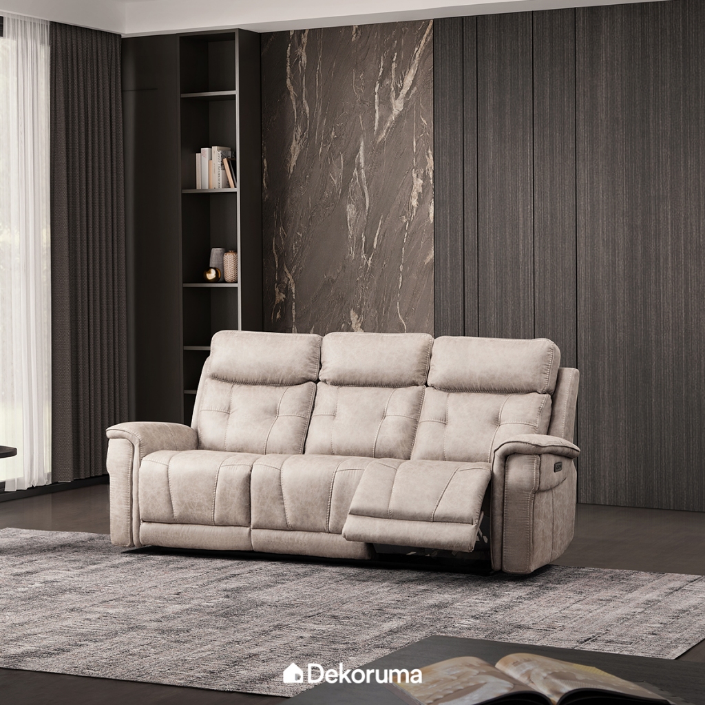 Dekoruma Tenzo CAMERON Sofa Recliner / Sofa Santai Adjustable / Sofa Kulit Recliner