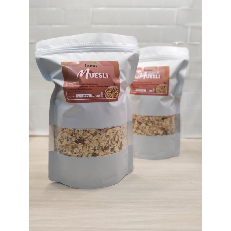 

Muesli 500 gram IOMA Muesli Premium Oatmeal Sereal Oats Almond dan Biji-bijian