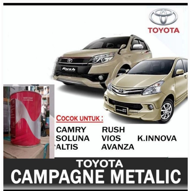 CAT MOBIL TOYOTA SILVER CHAMPAGNE METALLIC CAT KUNING METALIK GOLD PU 1 KG