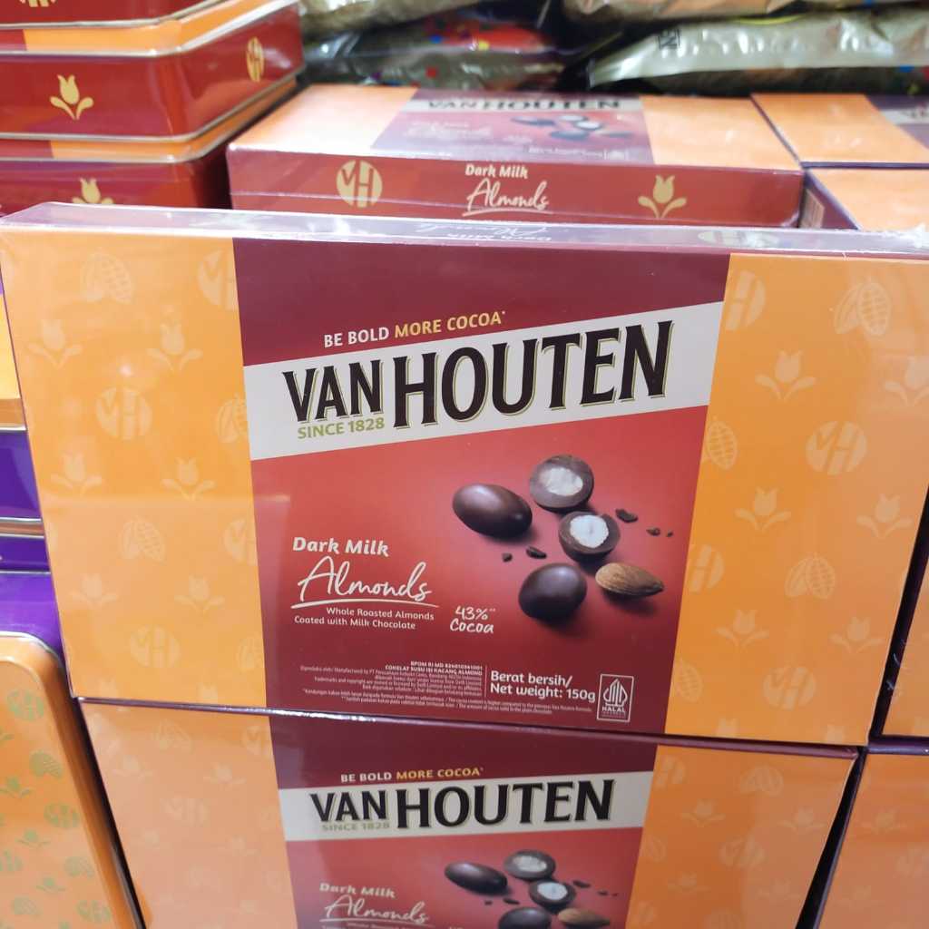 

Coklat Van Houten Dark Milk 150gr Assortment / Almond Cokelat