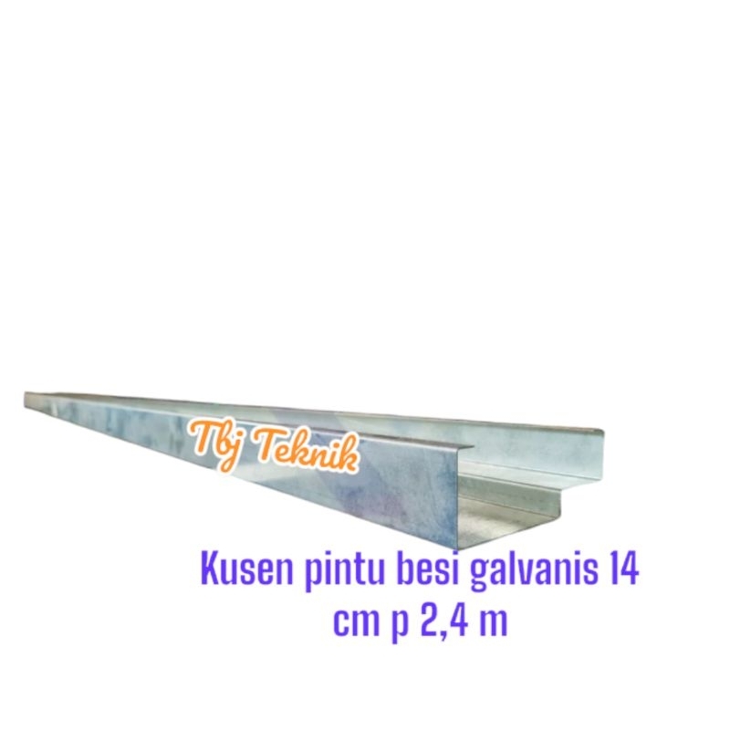 kusen pintu besi galvanis ukuran diameter 14 cm panjang 2,4 m