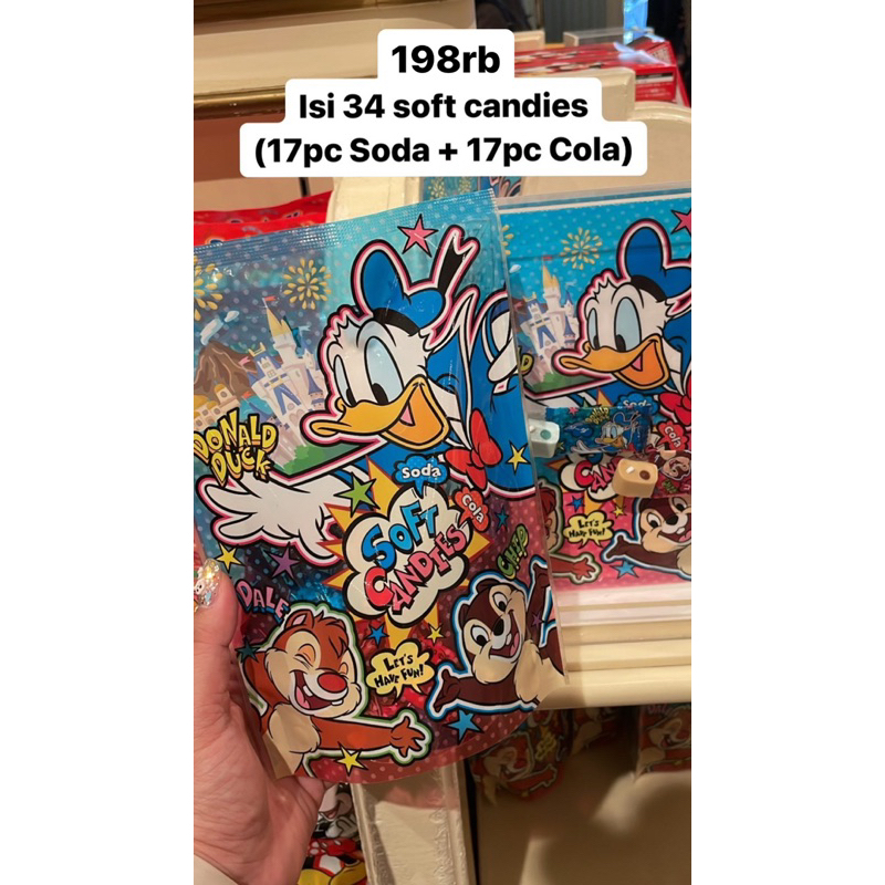 

Tokyo Disney Resort Souvenir Snack Chewy Candies Cola Soda Chip Dale Donald Duck