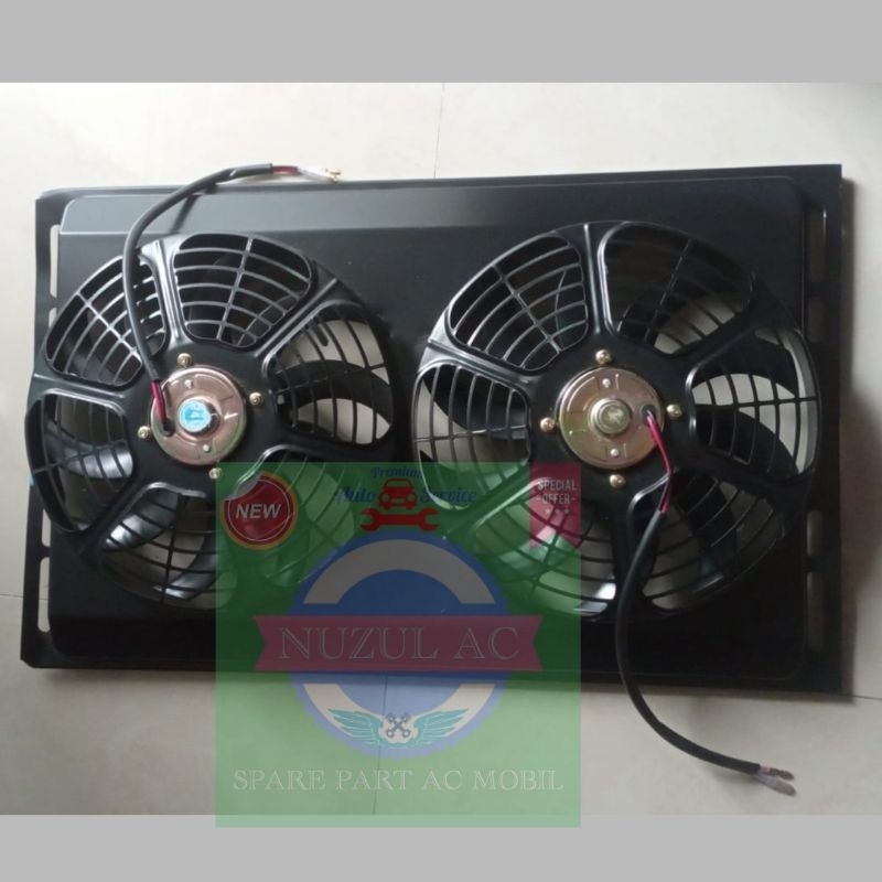 Extra Fan Twin Double Kipas AC Mobil Isuzu Elf - 12volt - Barang Baru