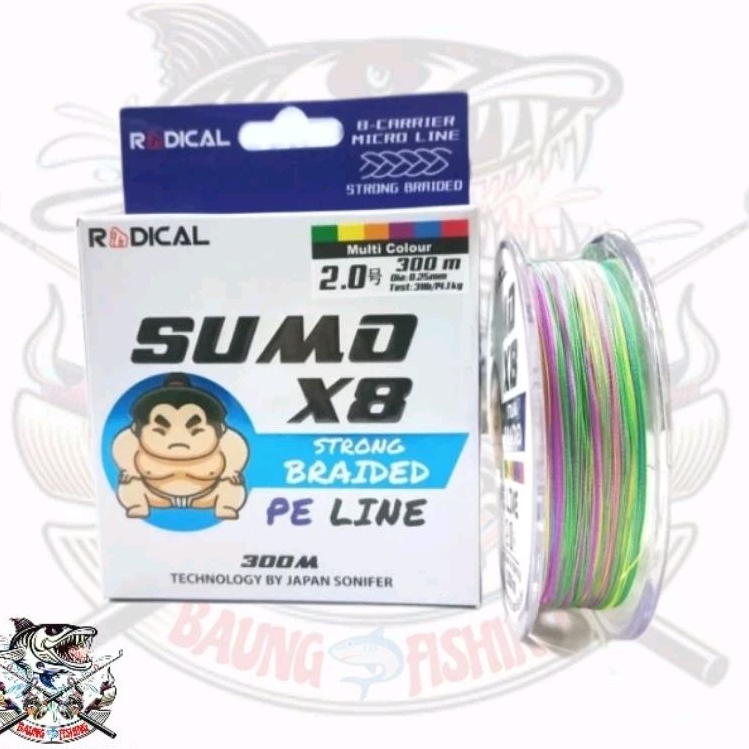 senar pancing pe x8 Radical sumo 300m