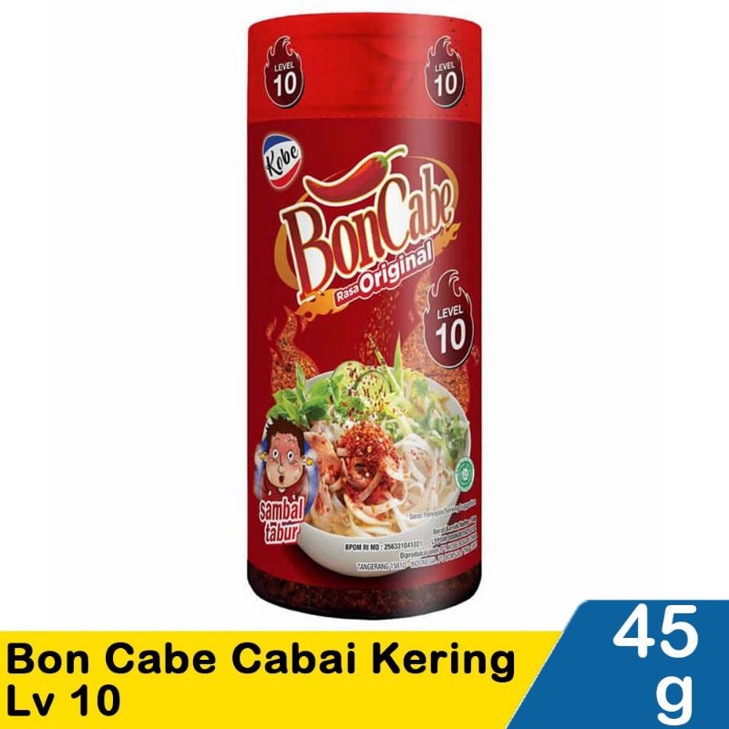 

Mahbubah - Kobe Bon Cabe BonCabe 45 g Original Rasa Bawang Goreng Level 10 Botol