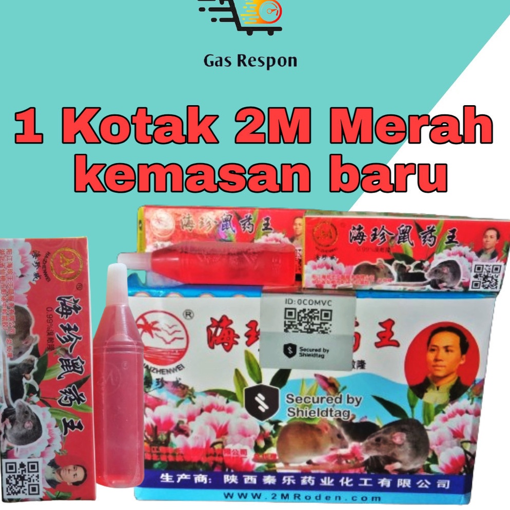 ART D34V 1 kotak 25 pcs racun tikus 2M MAOWANG CAIR ORI VARIAN MERAH KUNING GEPENG tetes tikus impor