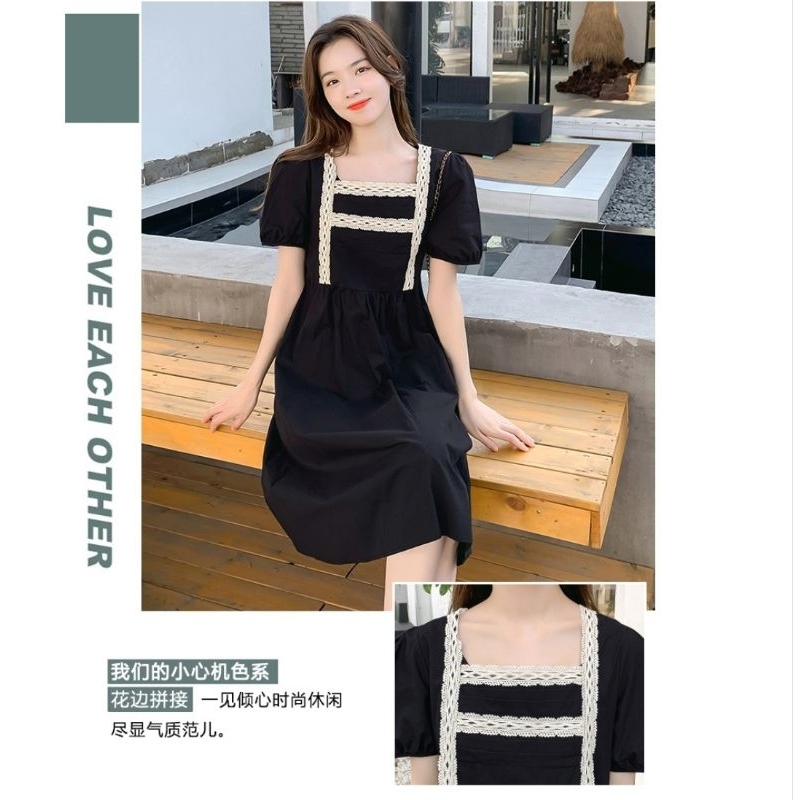 DRESS MIDI MODEL KOREA HITAM 55