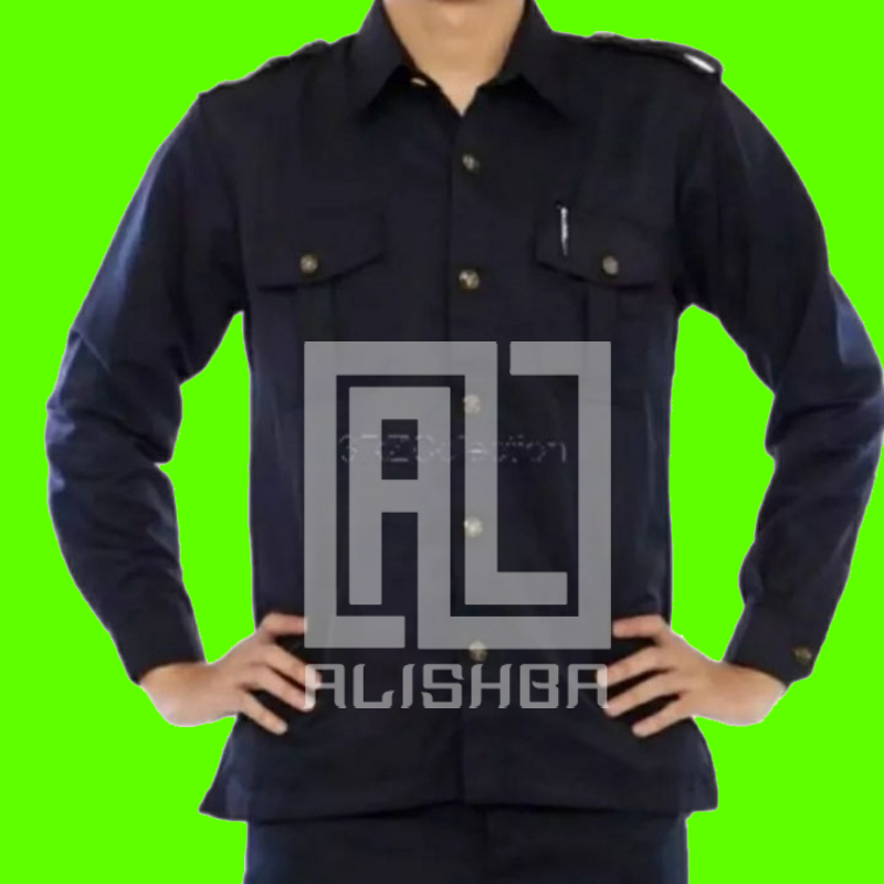 COD Safari Panjang - Seragam Driver Panjang - Seragam Safari -Safari Twist - seragam safari hitam