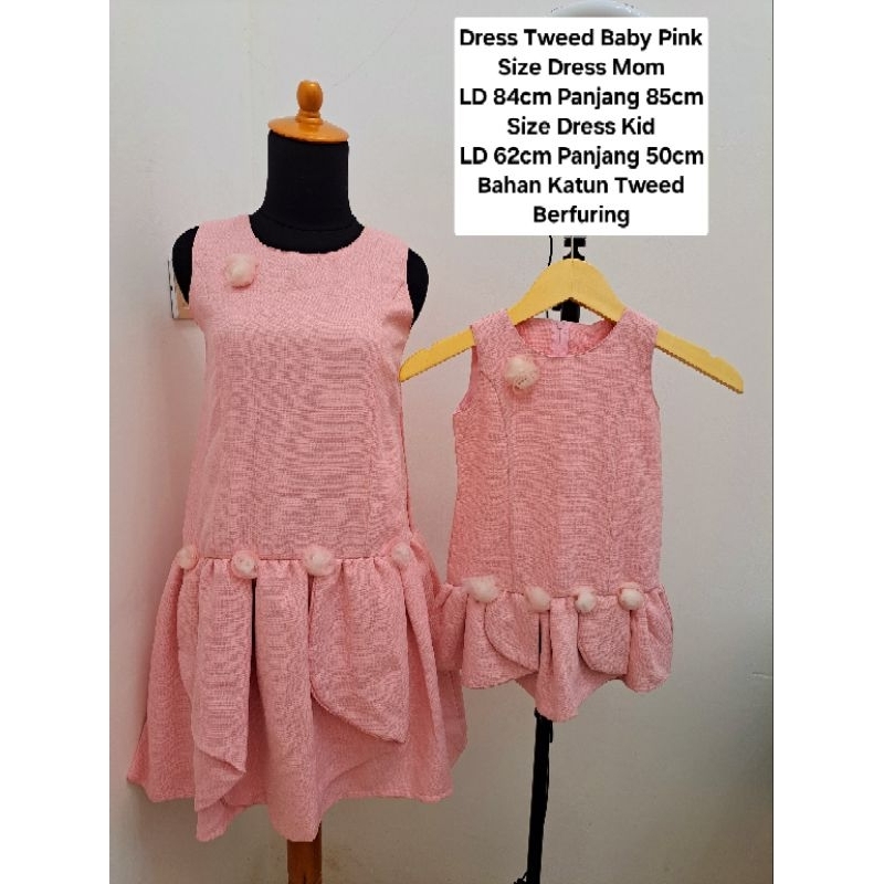 Dress Tweed Baby Pink