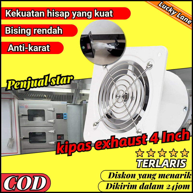 Kipas angin 4'' 6'' 8'' 10'' Exhaust Blower 220V Kipas angin ventilasi pipa logam Kipas angin salura