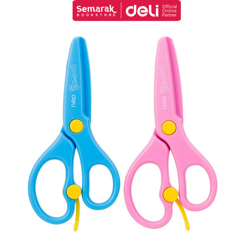 

Deli D60402 School Scissors Gunting Anak Plastik - Pink / Blue