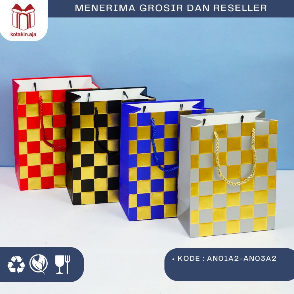 

Paper Bag Kado / Paper Bag Motif / Paper Bag Hampers / Paper Bag Souvenir / Tas Kado / Tas Hampers I AN01A2-AN03A2