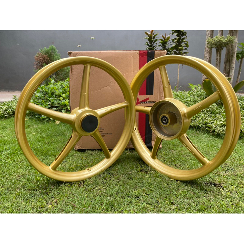 VELG VELEG PELEK PALANG VROSSI COPY RCB SET 160/185 RING 17 VELG PALANG BINTANG VROSSI GOLD VROSSI U