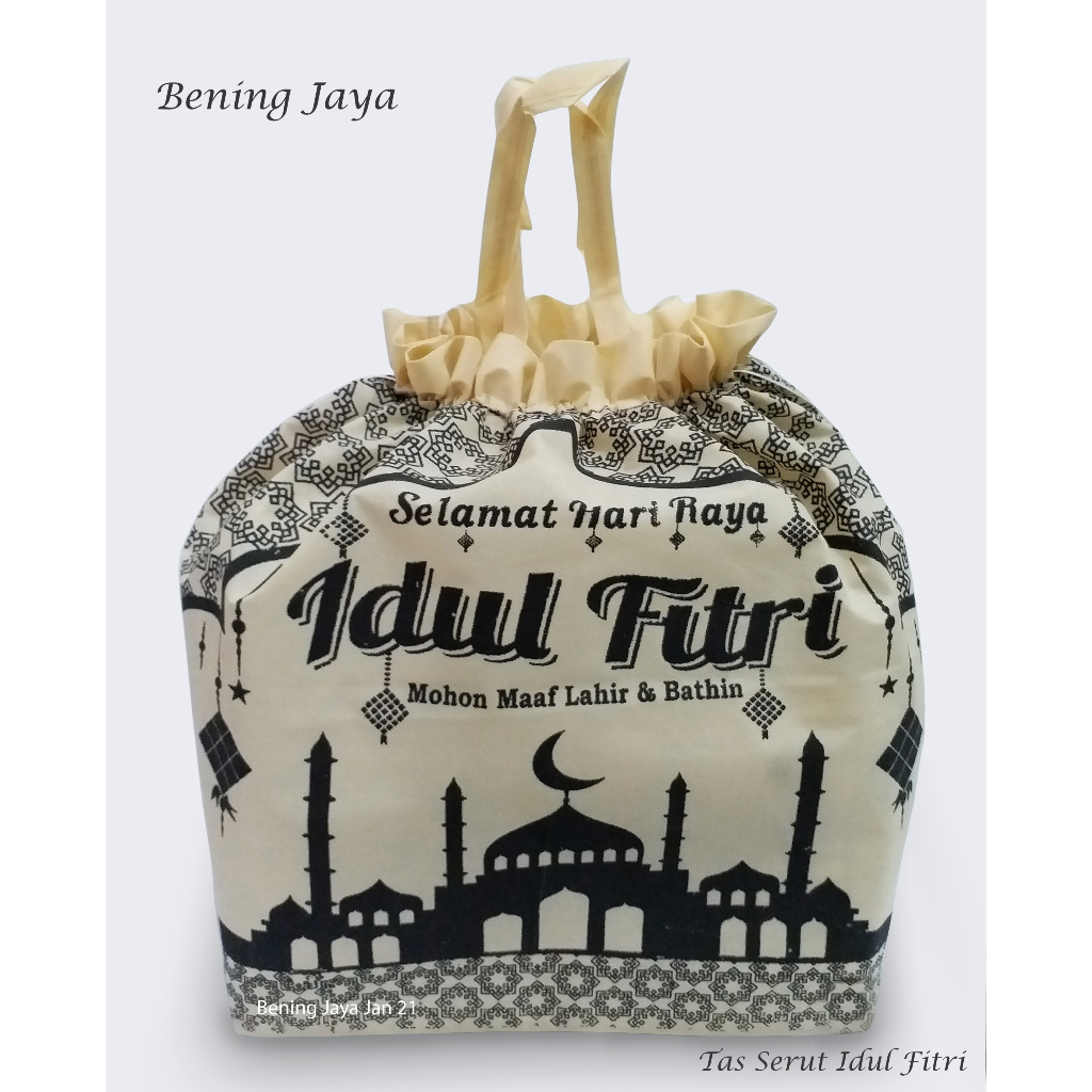 

Tas Goodie Bag Parcel Lebaran Idul Fitri Serut 24 Jumbo Cream