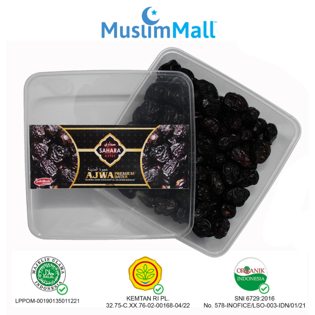 

Kurma Ajwa 1kg Korma Nabi Premium Original Madinah Shifa Nabawi - Sahara Dates