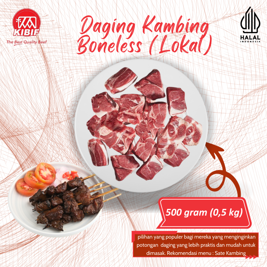 

Daging Kambing Boneless 500gr