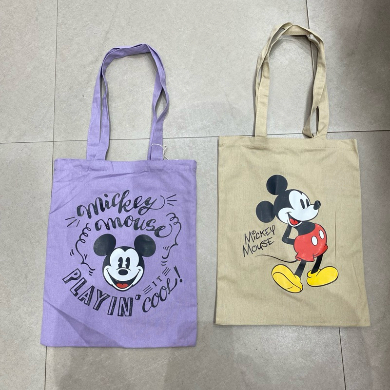 Official BALI MINISO Disney Mickey Mouse Shopping Bag Tas Belanja Mickey Mouse Tas Bahu Wanita Shoul
