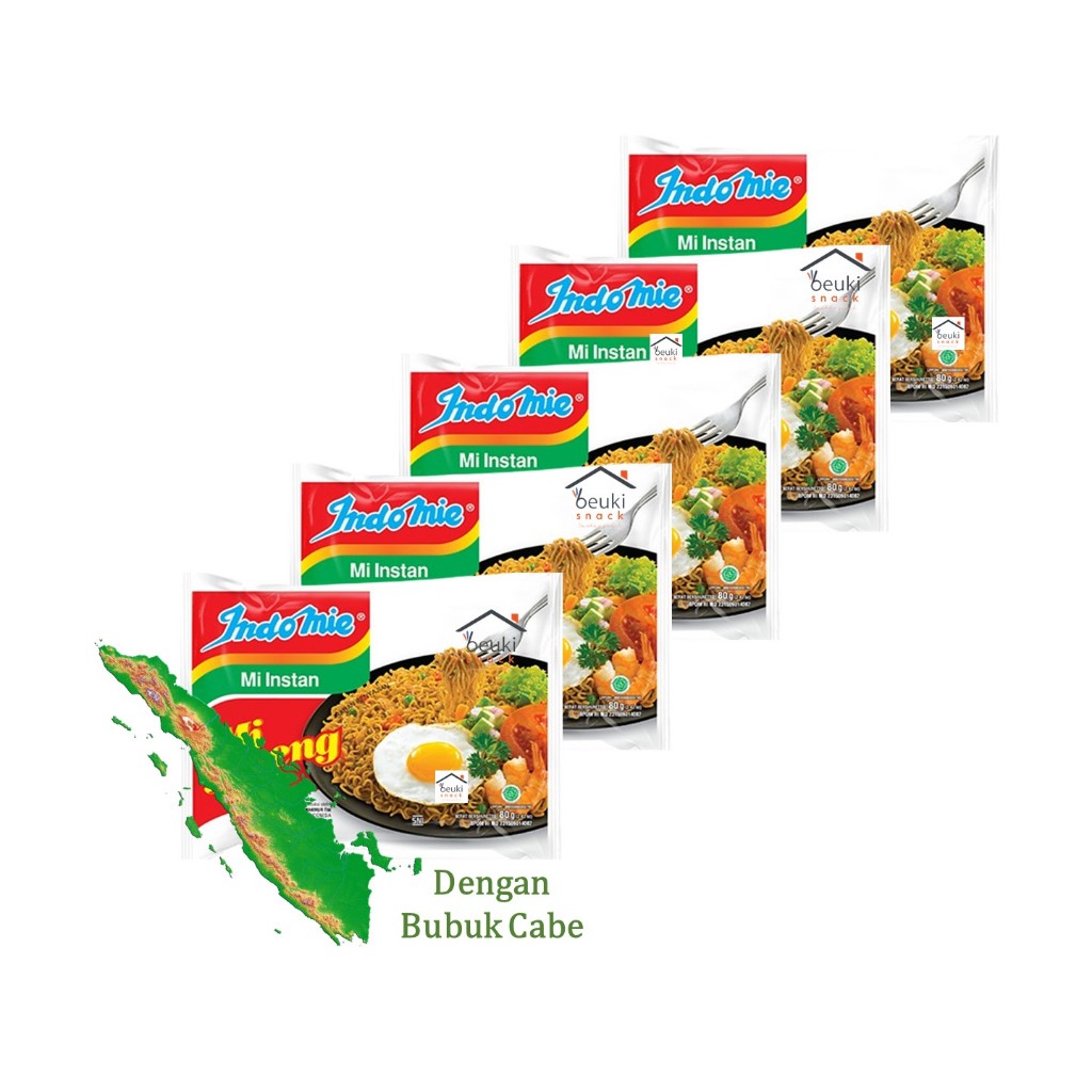 

5PCS Indomie Goreng Original Sumatra dengan Cabe Bubuk