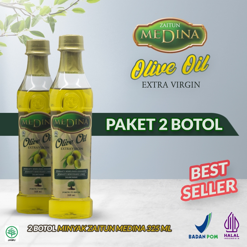 

Minyak Zaitun Medina (paket 2 botol) 325ml