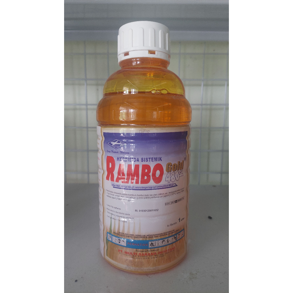 Herbisida Rambo Gold 480SL 1L Racun Rumput Sistemik