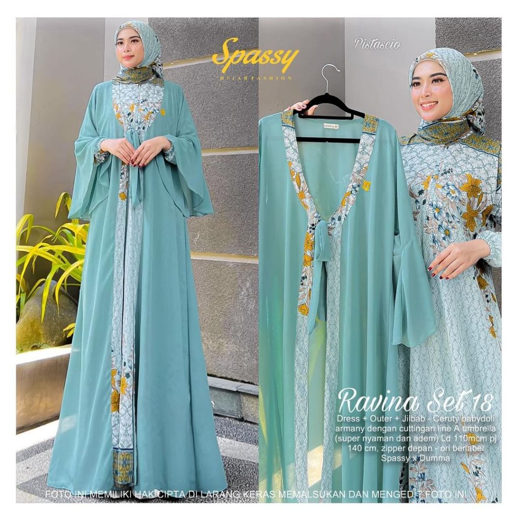 MADANI LABEL / RAVINA SET 18 / RAVINA SET / RAVINA SET HIJAB / HIJAB SET RAVINA / GAMIS SET WANITA M